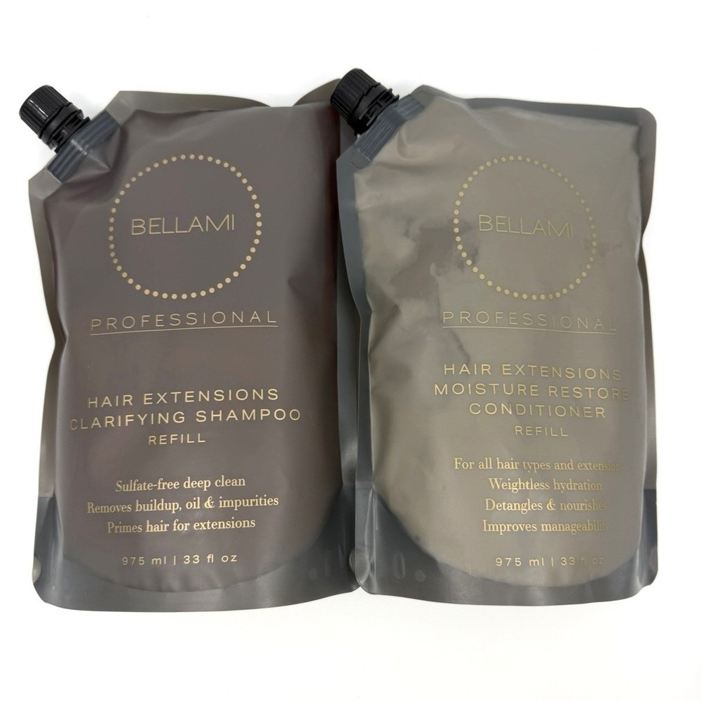 Bellami Hair Extensions Moisture Restore Shampoo & Conditioner Refill Set New